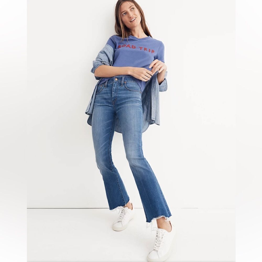 Madewell Cali Demi-Boot Jeans: Destructed-Hem Edition Size 23